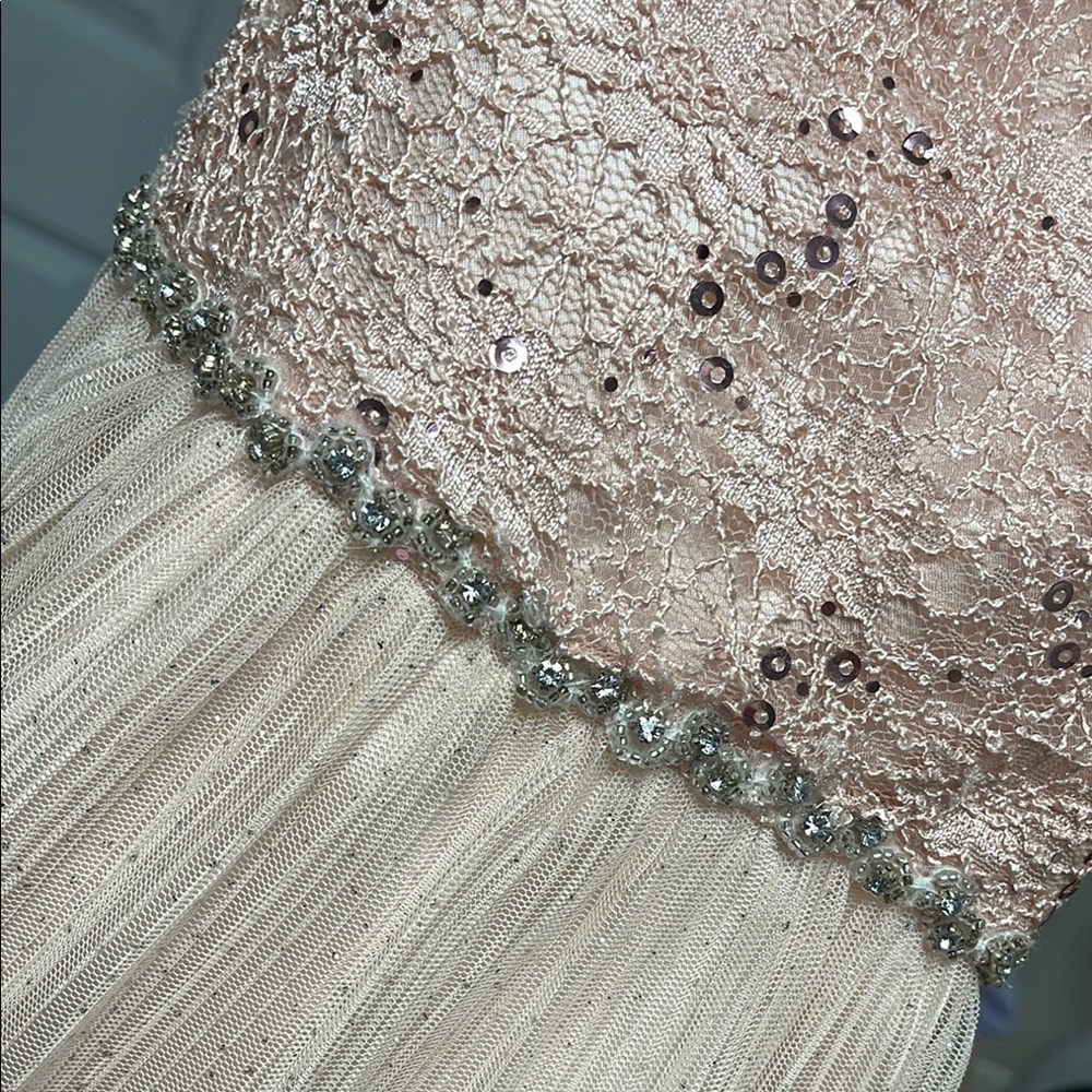 Cream Halter Embellished Ruffled Midi Dress